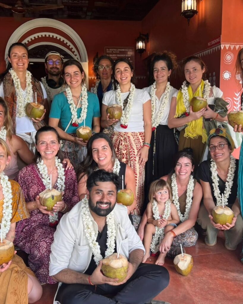 Group od People celebrating at Akanta Ayurveda Resort